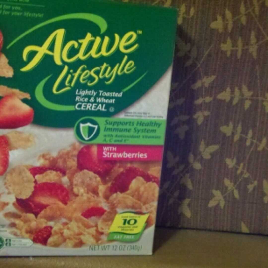Kroger Active Lifestyle Lightly Toasted Rice & Wheat Cereal with Strawberries