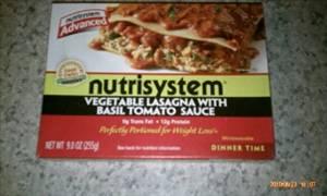 NutriSystem Vegetable Lasagna with Basil Tomato Sauce