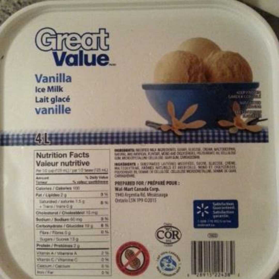 Great Value Vanilla Ice Milk