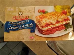 Zinetti Meat Lasagna with 4 Cheeses