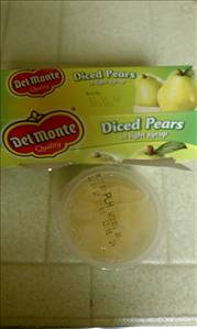Del Monte Diced Lite Pears in Extra Light Syrup