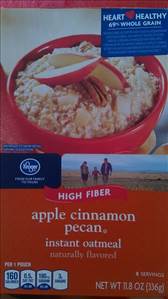Kroger High Fiber Apple Cinnamon Pecan Oatmeal