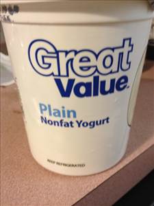 Great Value Fat Free Plain Nonfat Yogurt