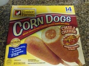 Foster Farms Corn Dogs Chicken with Cheese Franks Wrapped in Breaded Cheese