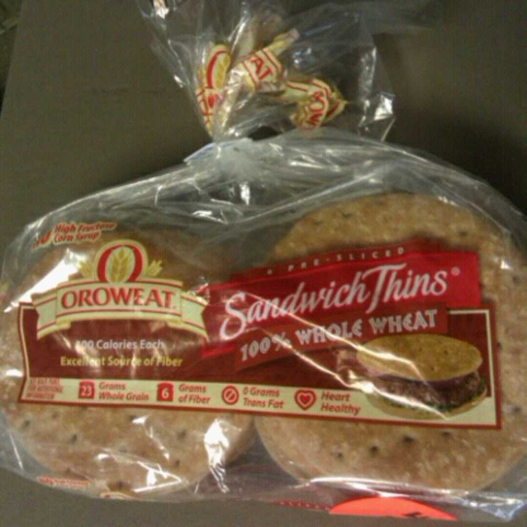 Oroweat Sandwich Thins - 100% Whole Wheat