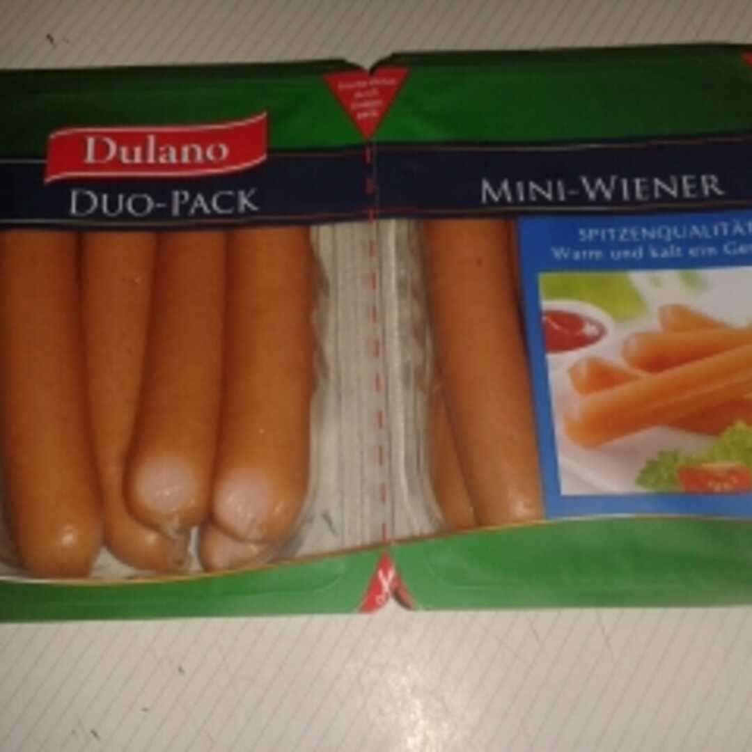 Wiener Kalorien und Nährwertangaben Dulano Mini in