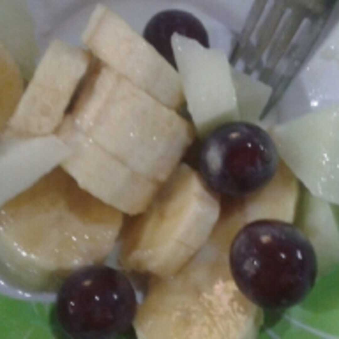 Salada de Frutas Tropical (Abacaxi, Papaia, Banana e Goiaba, Sólidos e Líquidos, em Calda Forte, Enlatada)