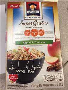 Quaker Super Grains Instant Hot Cereal - Apples & Cinnamon