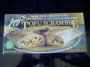 Amy's Tofu Scramble in a Pocket Sandwich