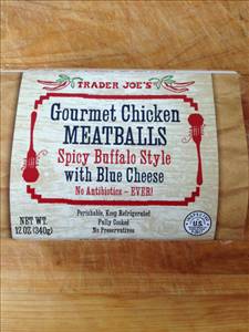 Trader Joe's Gourmet Chicken Meatballs (Spicy Buffalo Style with Blue Cheese)