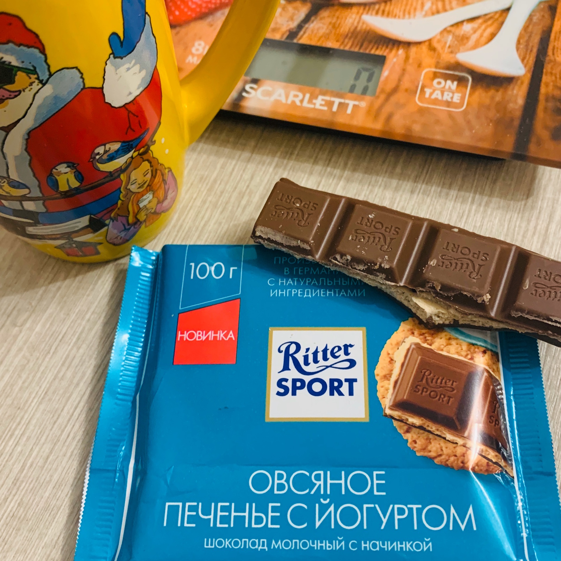 Шоколад Ritter Sport овсяное печенье с йогуртом 100г