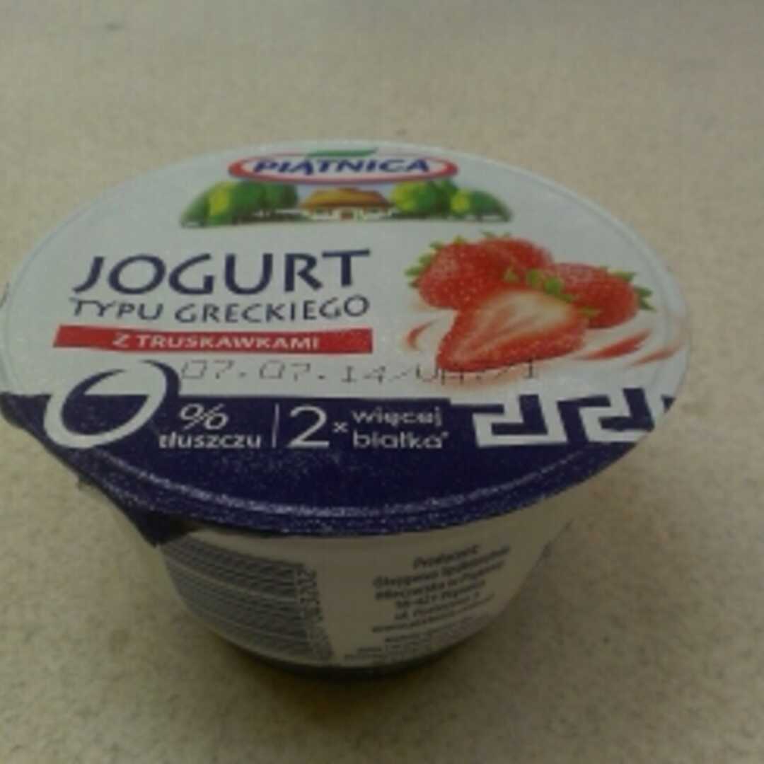 Piątnica Jogurt Typu Greckiego z Truskawkami 0% Tłuszczu