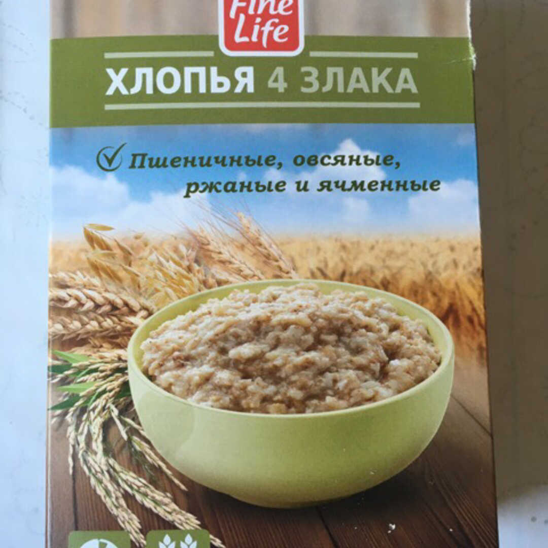 Fine Life Хлопья 4 Злака