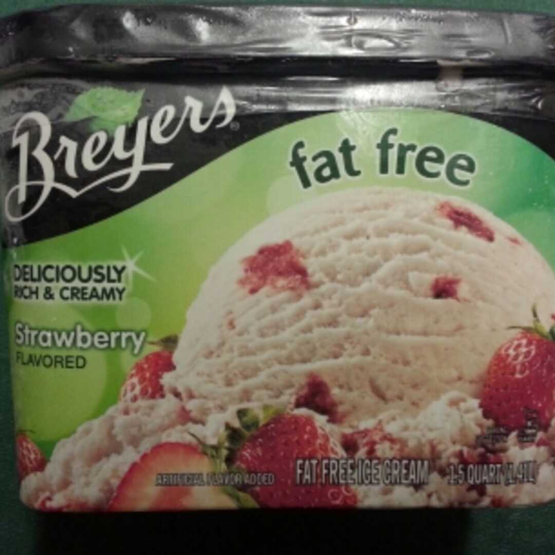 Breyers Double Churn Fat Free Strawberry Ice Cream