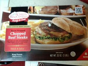 Chef's Requested Foods Bacon Wrapped Chopped Beef Steak