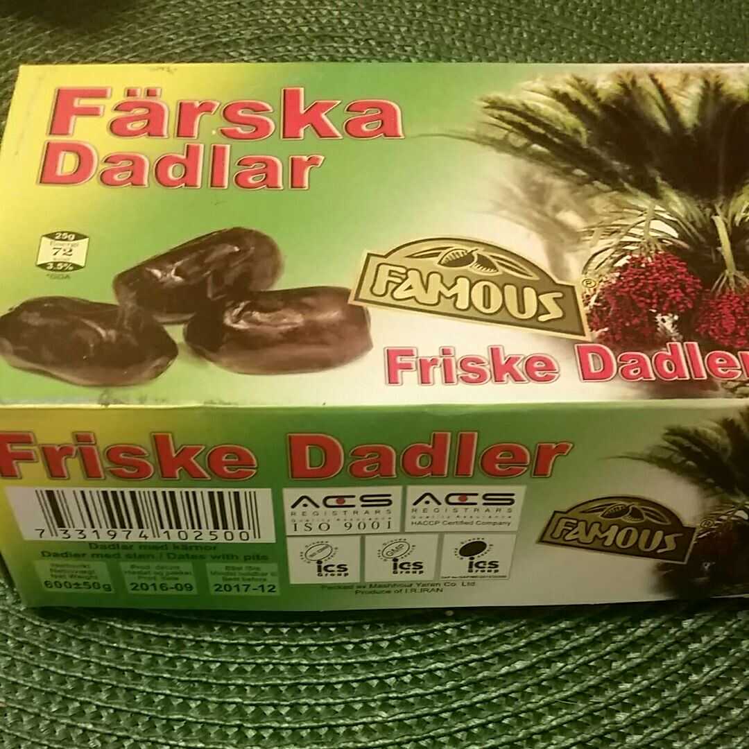 Famous Färska Dadlar