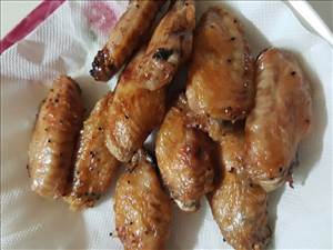 닭날개부위와 껍질 (직화구이 또는 튀김, 구이, 조리)