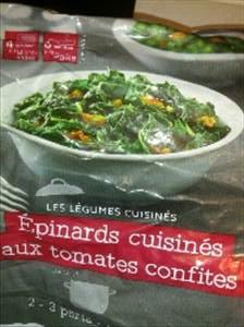 Picard Épinards Cuisinés aux Tomates Confites