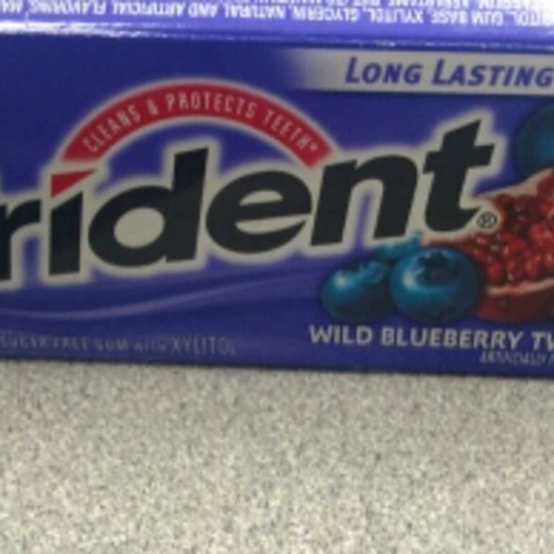 Trident Sugarless Wild Blueberry Twist Gum