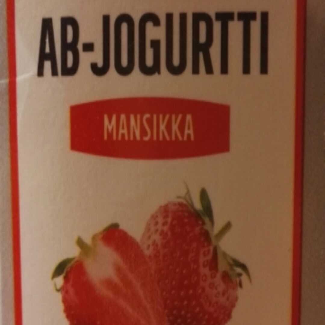 Juustoportti Vapaan Lehmän AB-Jogurtti Mansikka