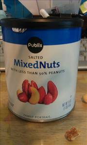 Publix Salted Mixed Nuts with 50% Peanuts