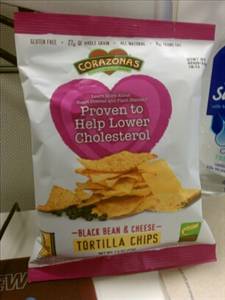 Corazonas Tortillas Chips - Black Bean and Cheese