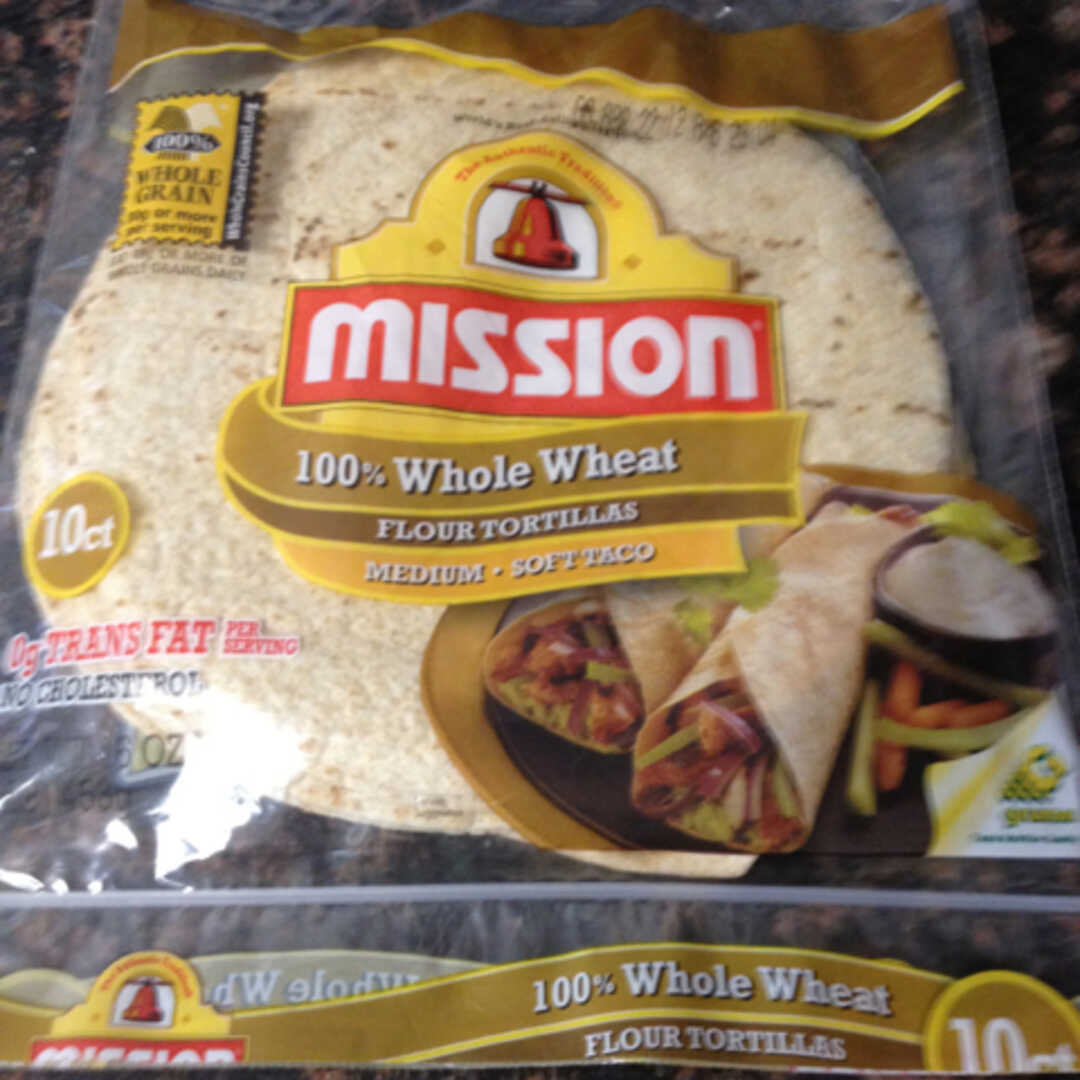 Mission 100% Whole Wheat Flour Tortillas Soft Taco