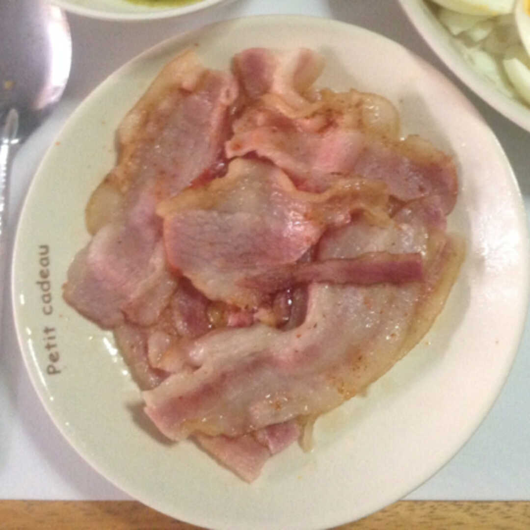 Bacon (Cured, Microwaved, Cooked)
