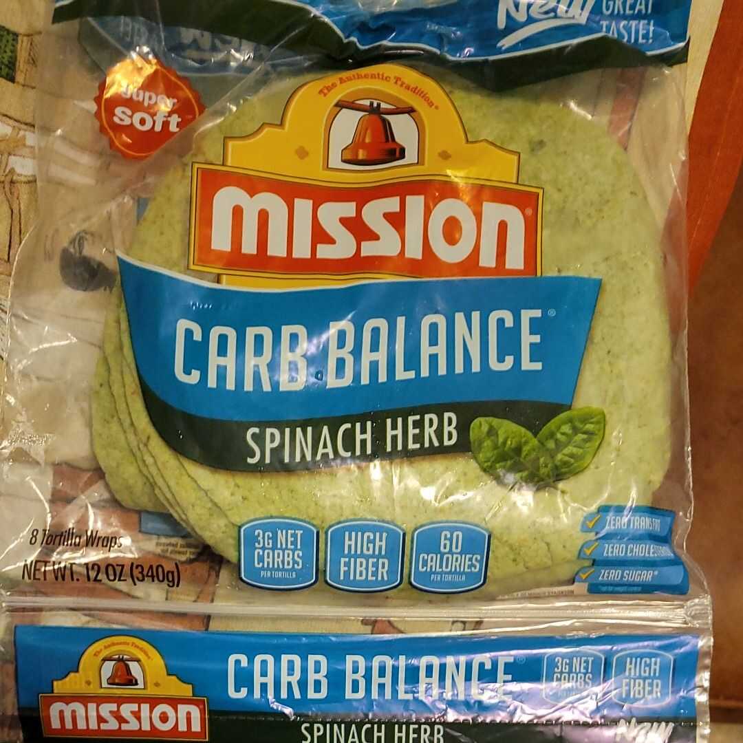 Mission Carb Balance Spinach Herb Tortilla Wrap