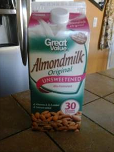 Great Value Almond Milk Original Unsweetened
