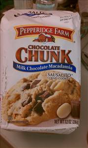 Pepperidge Farm Crispy Sausalito Milk Chocolate Chunk Macadamia Nut Cookies