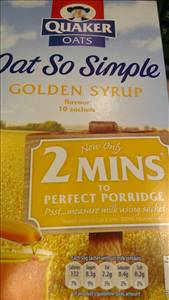 Quaker Oat So Simple Golden Syrup Flavour