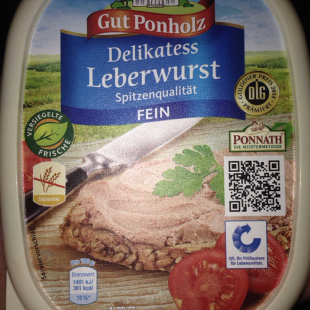Gut Ponholz Delikatess Leberwurst Fein