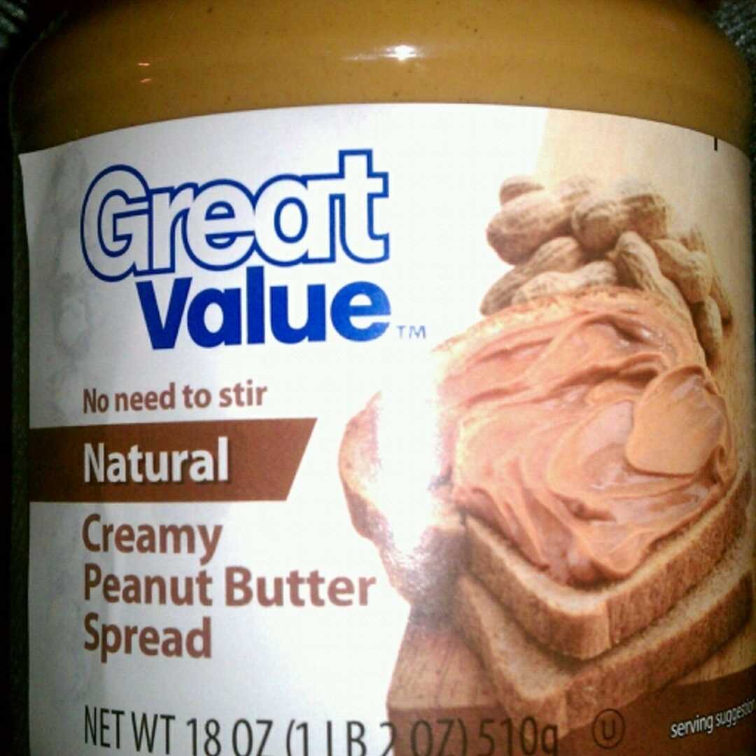 Great Value Natural Creamy Peanut Butter Spread