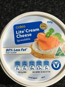Coles Lite Cream Cheese Spreadable