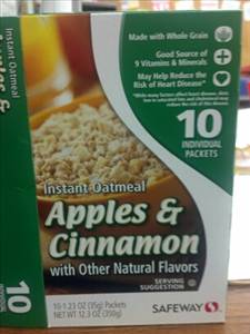 Safeway Apples & Cinnamon Instant Oatmeal