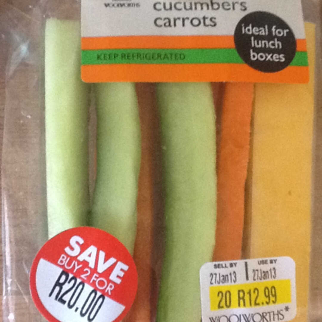 Woolworths Cheese, Cucumbers, Carrots Snack Pack