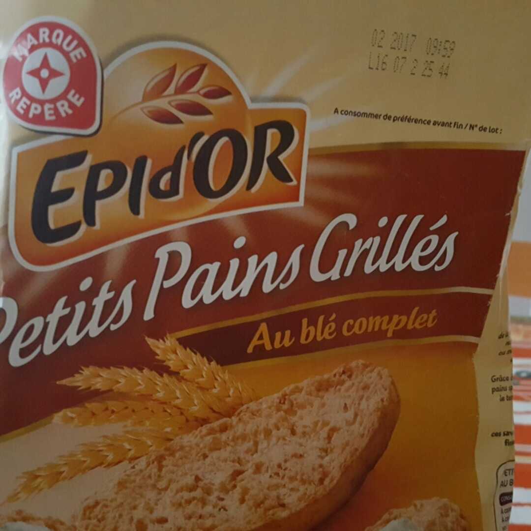 Épi d'or Petits Pains Grillés au Blé Complet