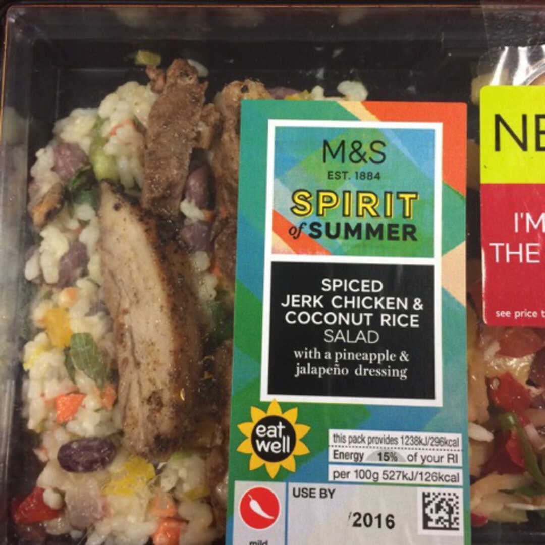 Marks & Spencer Spiced Jerk Chicken & Coconut Rice Salad