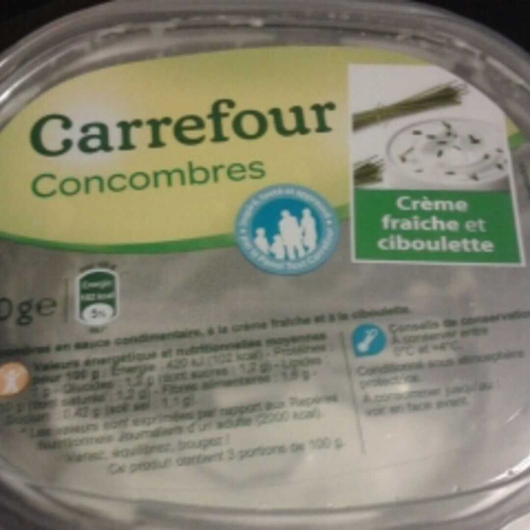 Carrefour Concombres Crème Fraîche et Ciboulette