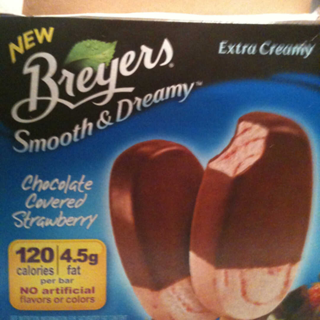 Breyers Smooth & Dreamy Ice Cream Bars - Chocolate covered Strawberry