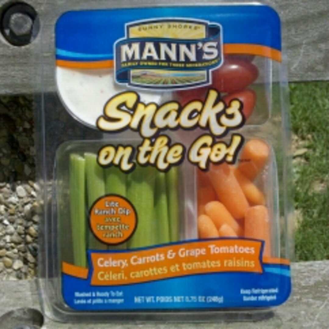 Mann's Sunny Shores Snacks on the Go - Celery, Carrots & Grape Tomatoes