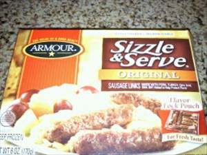 Armour Sizzle & Serve Turkey Sausage Links