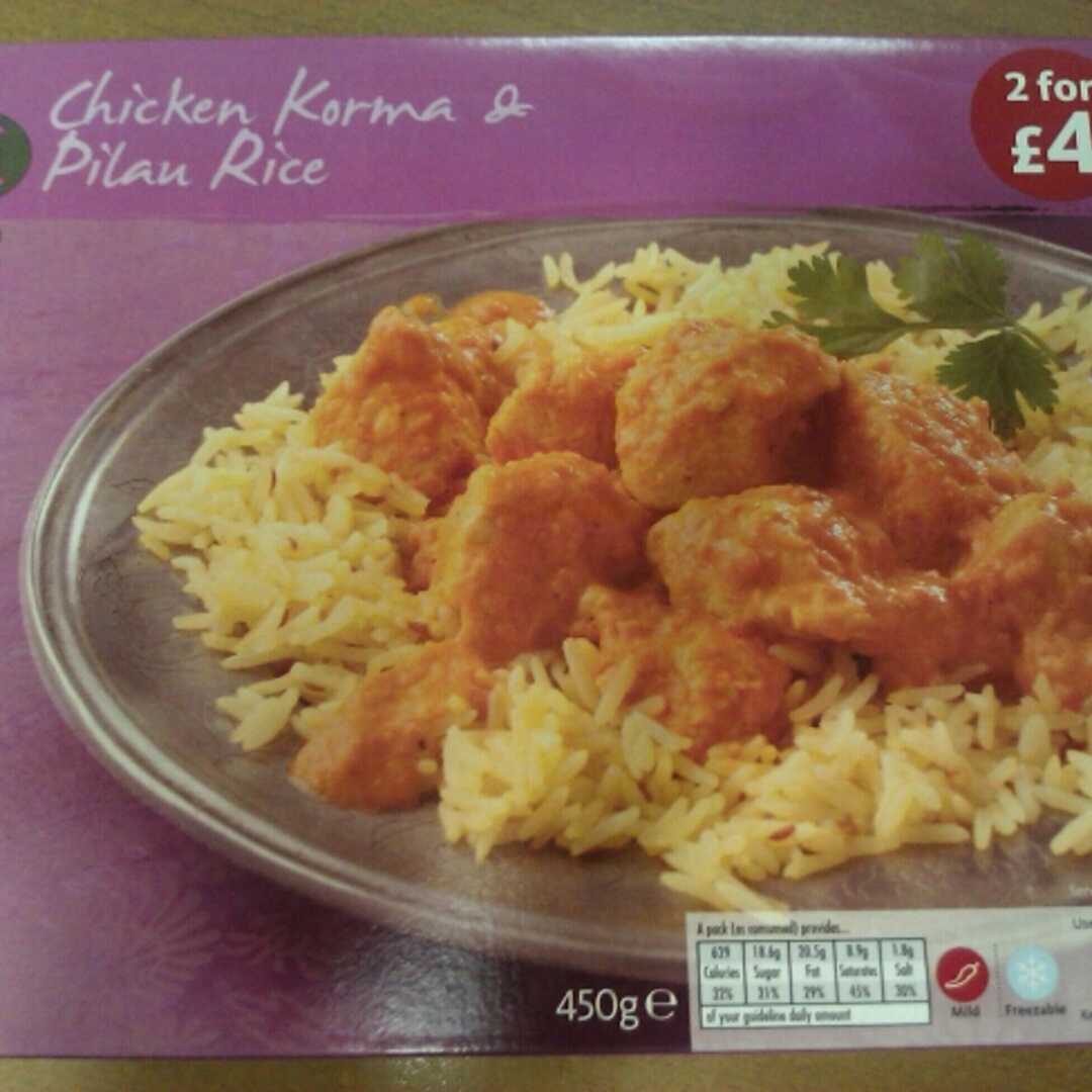 Morrisons Kitchen Chicken Korma & Pilau Rice
