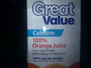 Great Value 100% Pure Orange Juice with Calcium from Concentrate