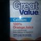 Great Value 100% Pure Orange Juice with Calcium from Concentrate