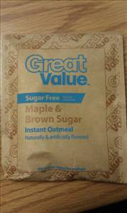 Great Value Sugar Free Maple & Brown Sugar Oatmeal
