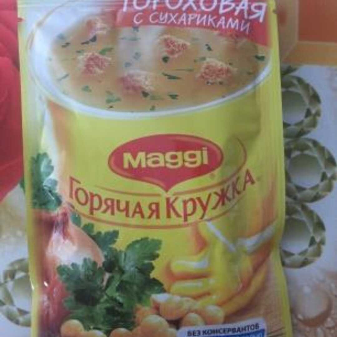 Maggi Горячая Кружка Гороховая с Сухариками Калории и Пищевая Ценность