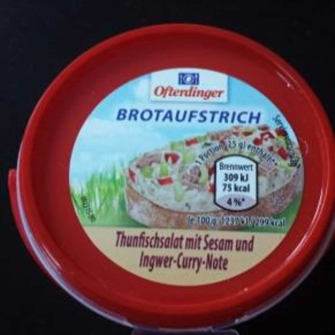 Ofterdinger Brotaufstrich Thunfischsalat mit Sesam & Ingwer-Curry-Note