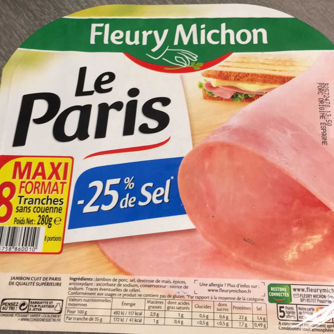Fleury Michon Le Jambon de Paris au Torchon -25% de Sel